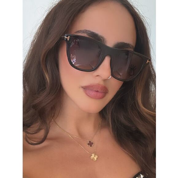 NEW Tom Ford FT5895-B Black Clip On Frames + Sunglasses - Picture 2 of 11